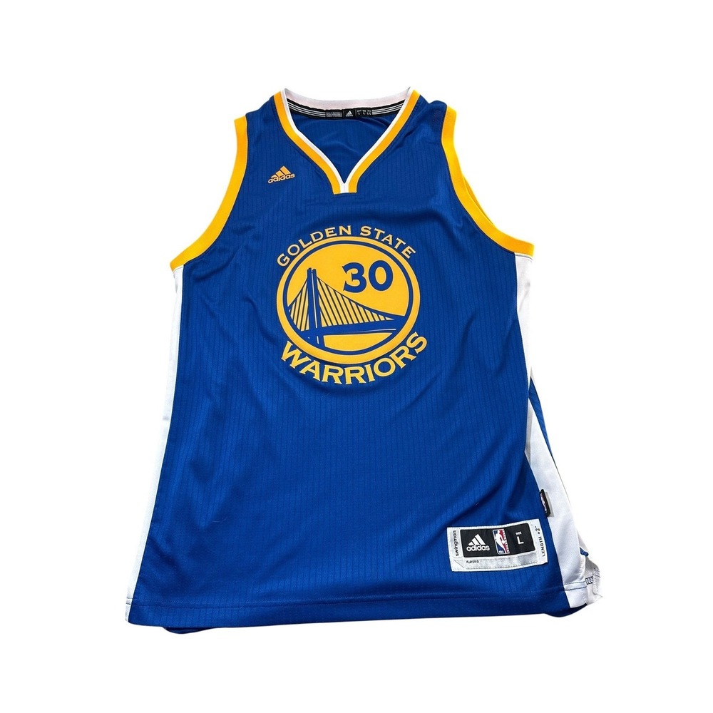 Adidas Swingman Stephen Curry #30 Warriors NBA Jersey Mens L Length +2